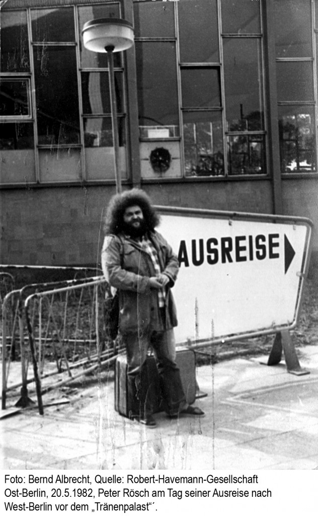 Der Jenaer Bürgerrechtler Peter Rösch kurz vor seiner Ausreise 1982 (Quelle: Robert-Havemann-Gesellschaft)